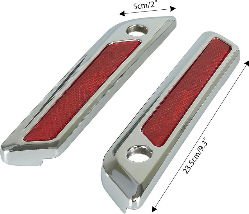 SWESGI Saddlebag Hinge Latch Covers with Hard Saddlebag Locks Fit for Harley 2014-2023 Touring Street Electra Road Glide King FLHX FLHR FLTRX FLTRX Ultra FLTRU FLHTCU FLHTKSE(Chrome+Red) - Image 4